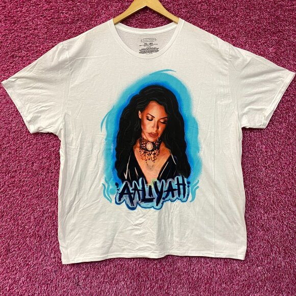 Aaliyah Airbrush Queen of Urban Pop Self-titled Album T-Shirt 3XL - Picture 1 of 4